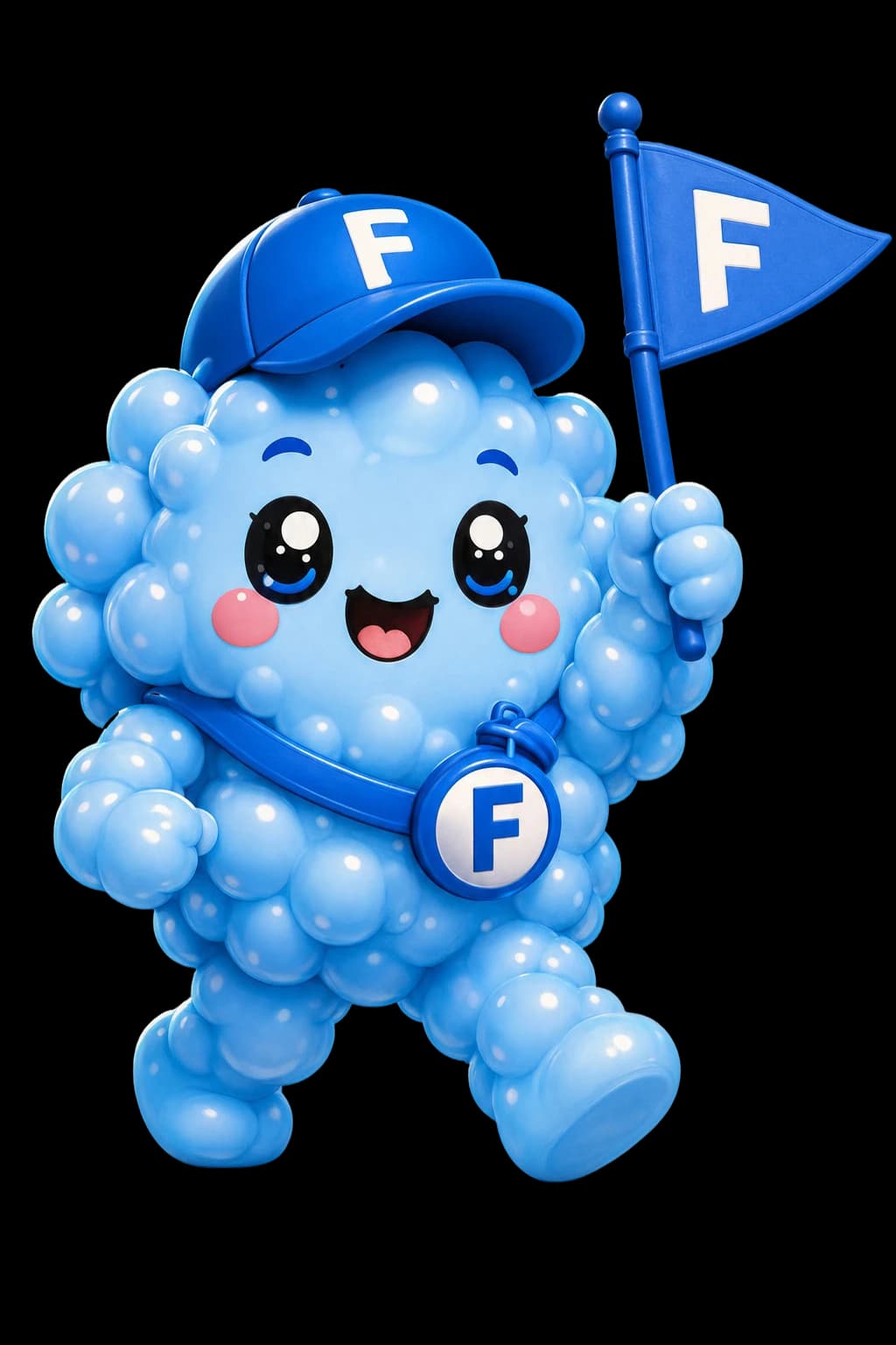 Bubbles marching onto the court with his small blue pennant flag
