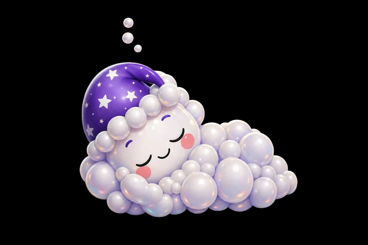 Nimbus napping on the foam at the edge of the meadow