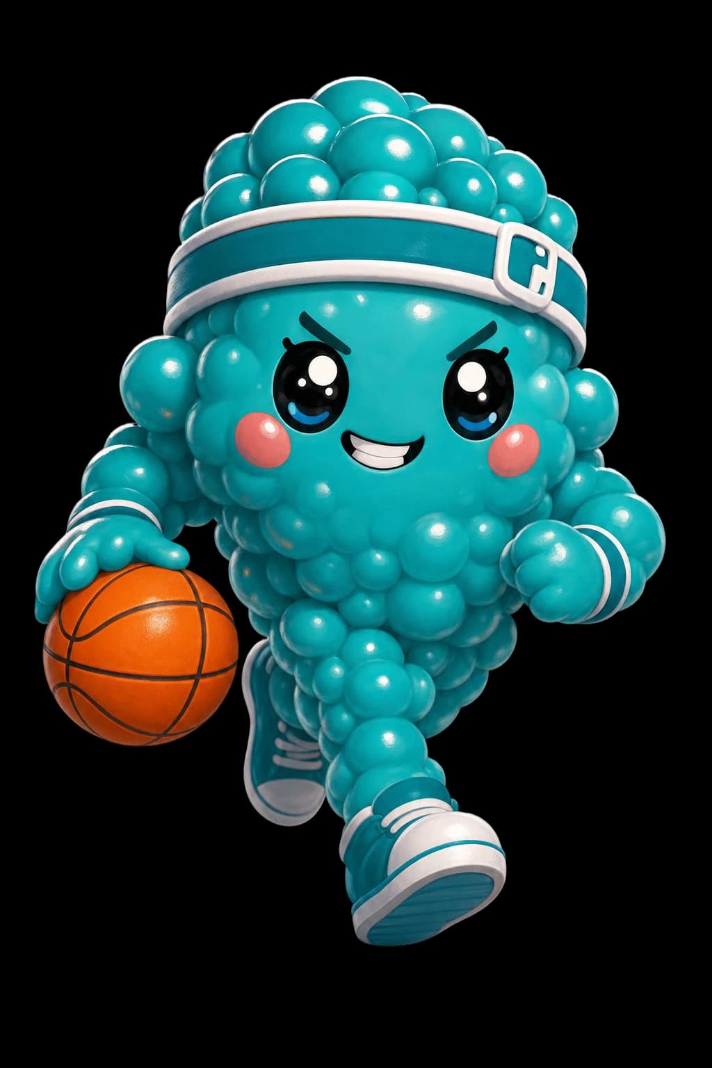 Splash dribbling a basketball over to the sign-up card